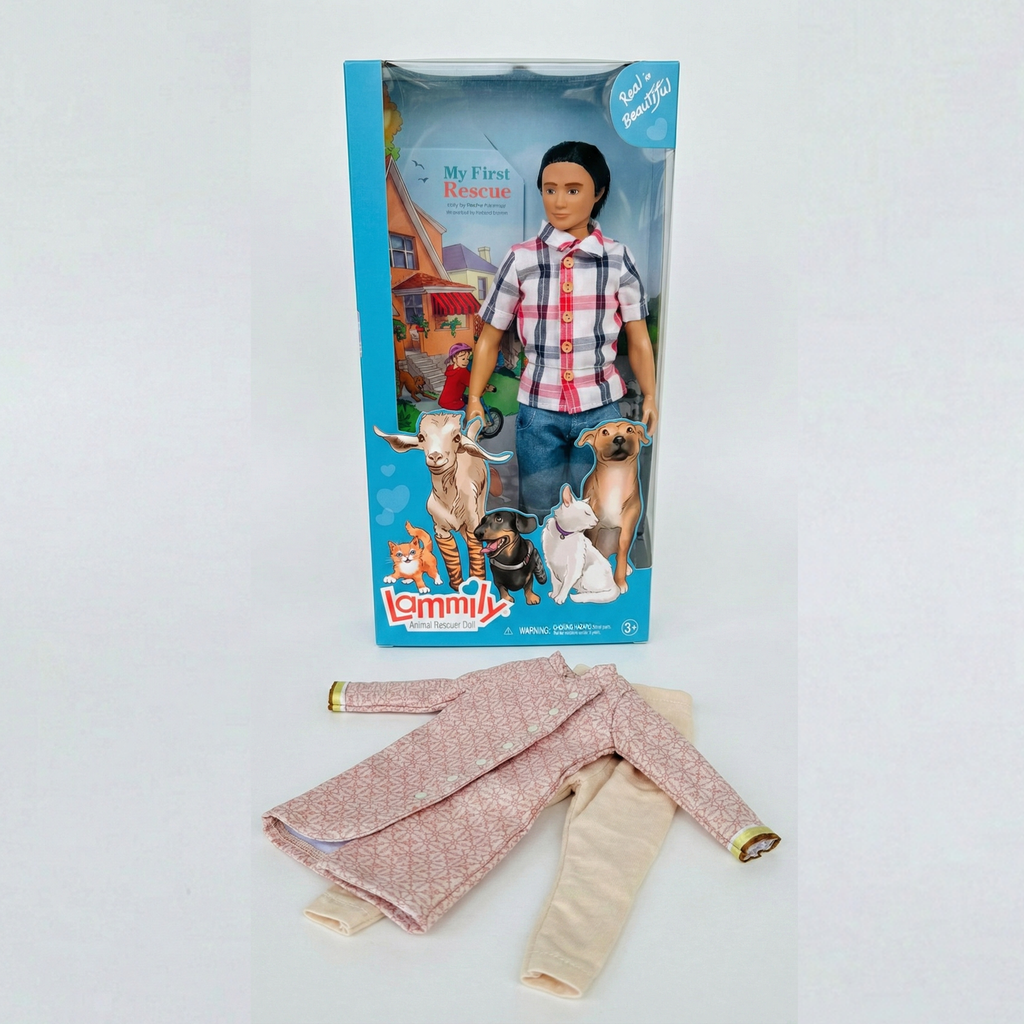 Boy Lammily- Animal Rescuer w/ Bollywood Outfit- Special Offer