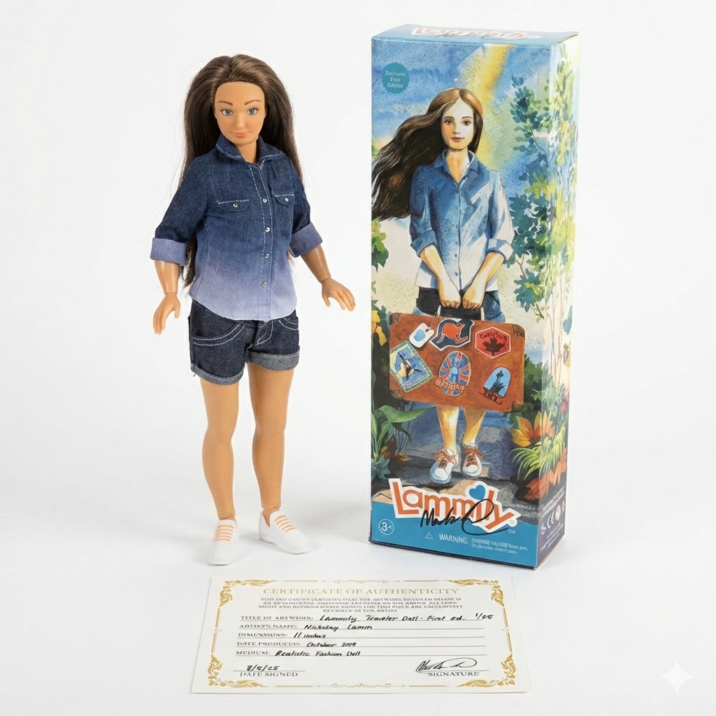 Traveler Lammily Doll (Signed Collector’s Edition with Certificate- Last 28 in stock Special Sale)