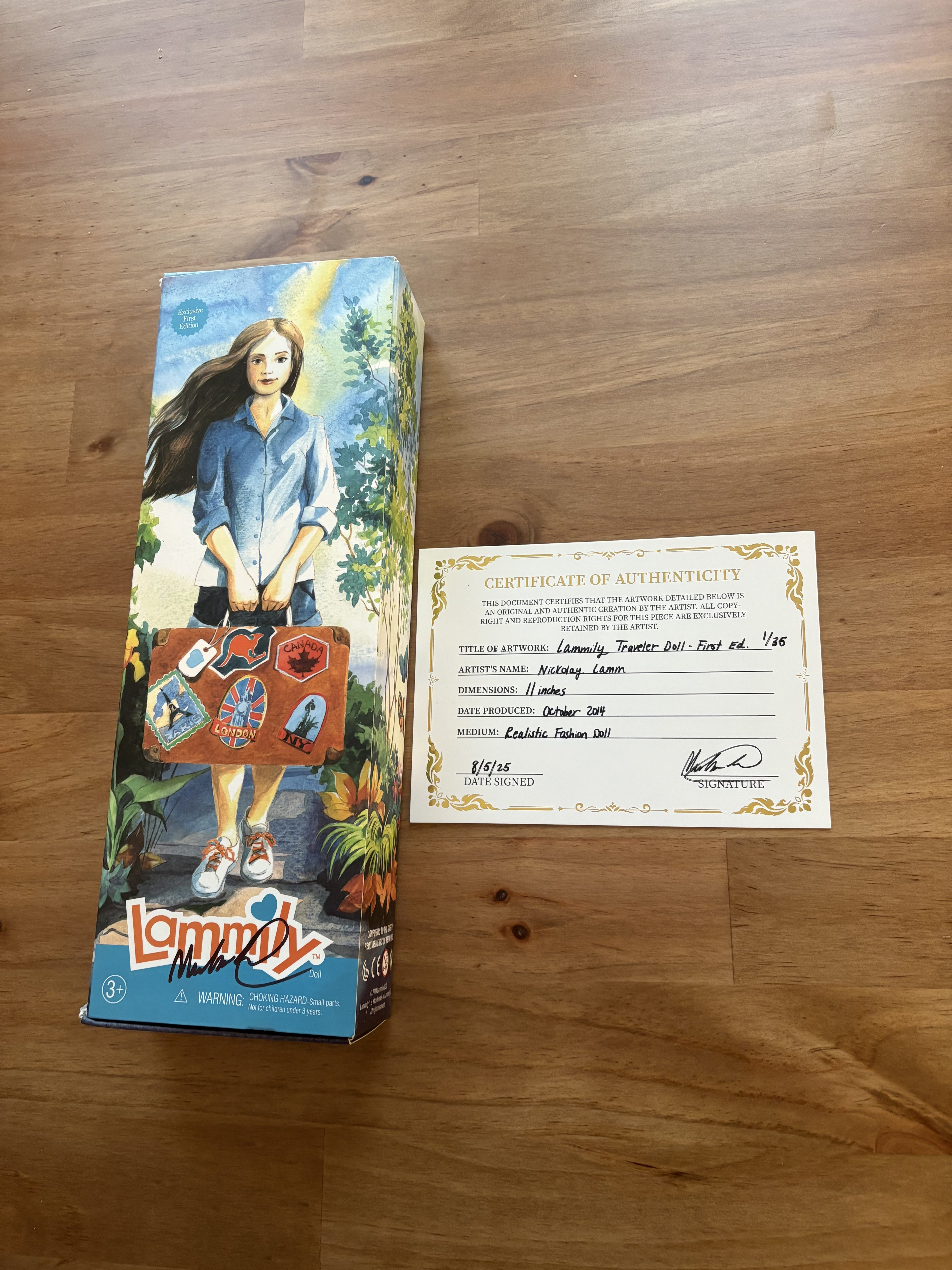 Traveler Lammily Doll (Signed Collector’s Edition with Certificate- Last 28 in stock Special Sale)