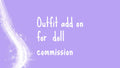 Unique Outfit Add-On for Your Custom Doll